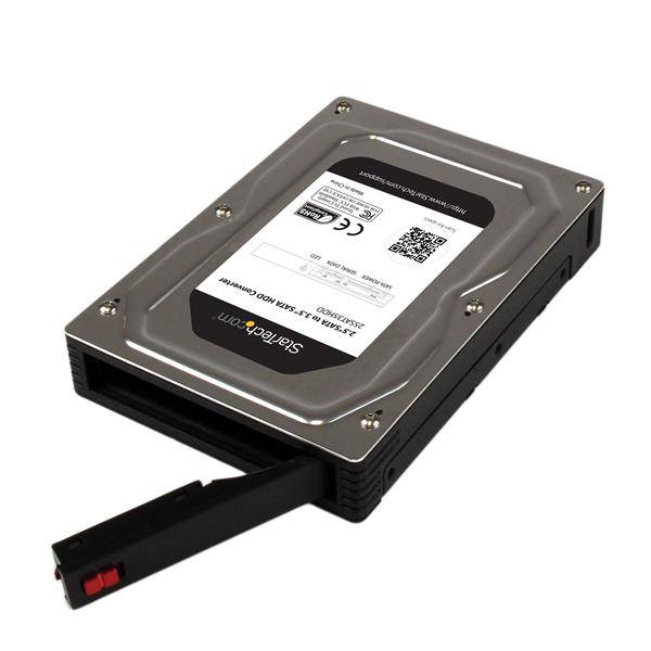 Startech Com 2 5a To 3 5a Sata Aluminum Hard Drive Adapter Enclosure With Ssd Hdd Height Up To 12 5mm 25sat35hdd